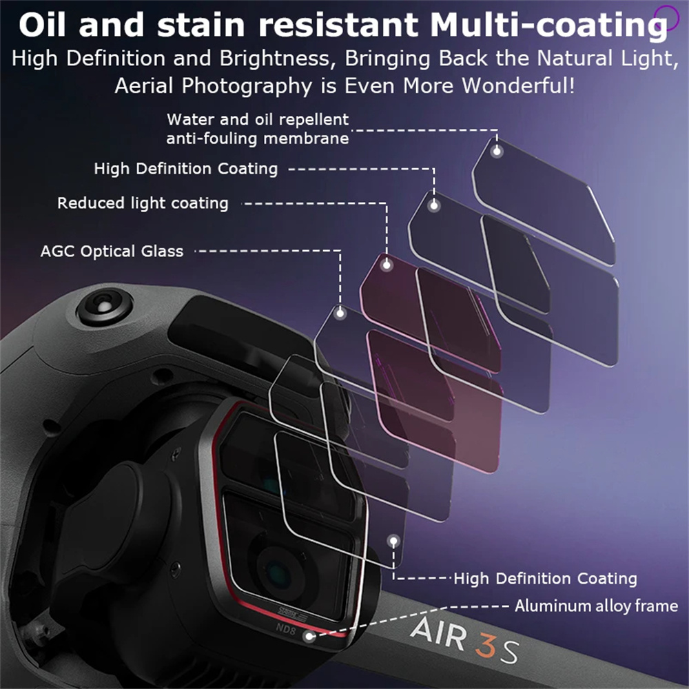 DJI Air 3S Kamera Lens Filtre  - Drone Kit Waterproof incelemesi ve fiyatı